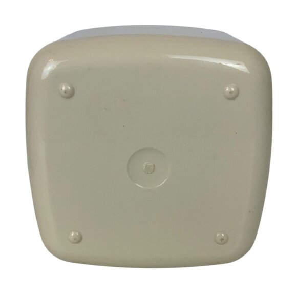 Vintage Square Ivory Tissue Box Holder 22 kt Gold Trim Molded Plastic Bath Decor - Picture 8 of 9